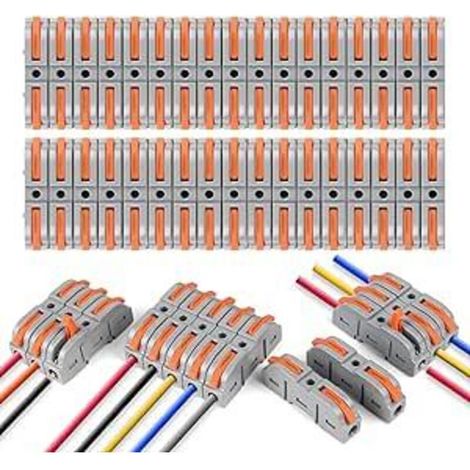 Connecteur de câble SPL-1 34 pièces – Levier de commande – Conducteur 4mm² – Matériaux PA66 et cuivre nickelé – Pour câblage électrique (1/5)
