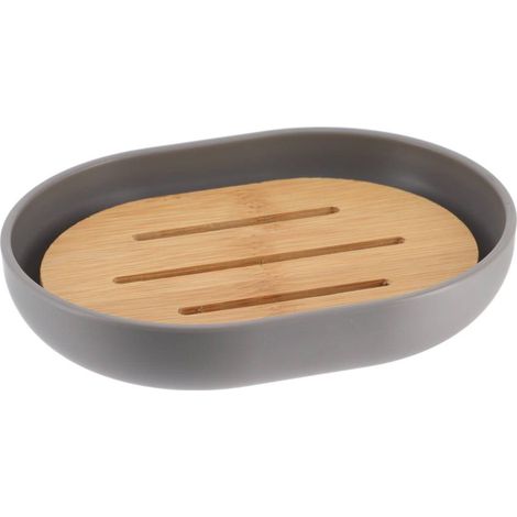 Ovale seifenschale ps bambus - bambusgrau - Tendance