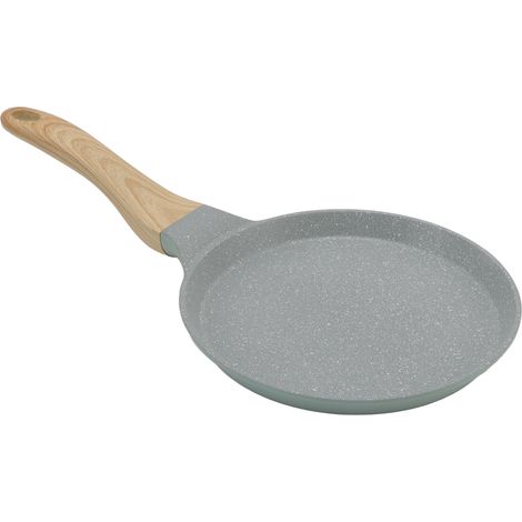 Grüne, antihaftbeschichtete Bratpfanne aus Aluminiumlegierung (20 cm) – Glatte Bratpfanne für das Frühstück mit ergonomischem Griff (1/5)