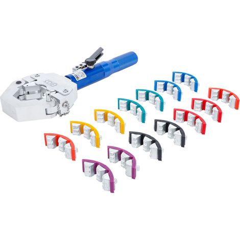 BGS Kit de engarzadora hidráulica para conexiones a mangueras de presión - 72093 (1/4)