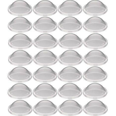 Cyclingcolors – Amortisseur de butée silicone transparent rond 10mm – Autocollant pour meubles – Résistant au vieillissement – Lot de 28