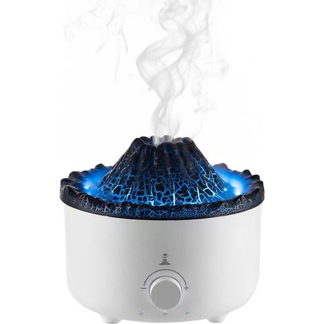 Diffuseur volcan méduse 560ml – effet flamme + méduse, minuterie 3/6h, lampe 3 couleurs, objet déco très original cadeau Fête des Mères (1/5)
