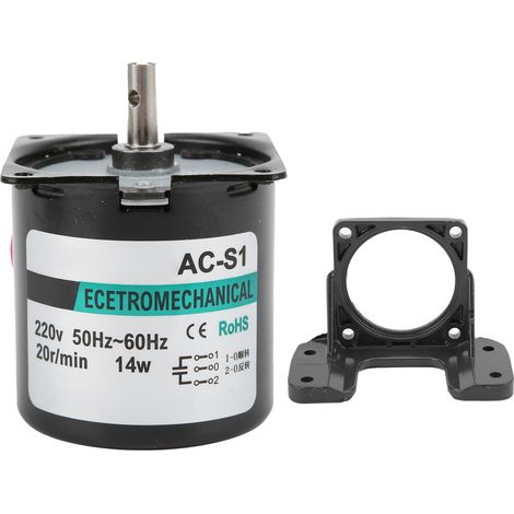 Moteur synchrone AC 14W à aimant permanent, couple élevé arbre central, support XD60KTYZ (20 tr/min, 220V CA) (1/5)
