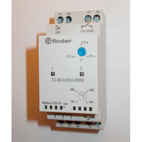 Finder Relè di controllo alternanza carichi per pompe 24 V/DC, 24 V/AC 1 NA, 1 NA 1 pz. 72.42.0.024.0000