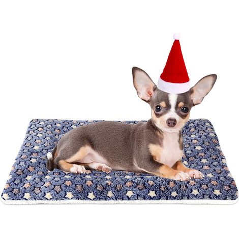 Tapis de cage pour chien avec un joli motif d'étoiles, convient aux chiens de grande, petite et moyenne taille - 1 pièce, 35 x 27 cm