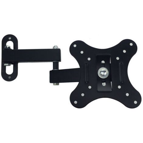 Support mural universel inclinable et pivotant pour écran PC pour moniteurs 14-27 et téléviseurs plats/incurvés, jusqu'à 10 kg, VESA 50x50 / 75x75 / 100x100mm (1/3)