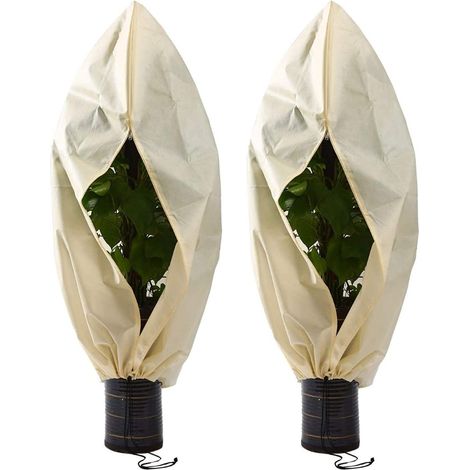 Copertura invernale per piante, 2 pezzi, copertura invernale in tessuto non tessuto per piante, copertura invernale per piante, copertura invernale per pomodori, fichi, agrumi, piccoli arbusti 60×80 c