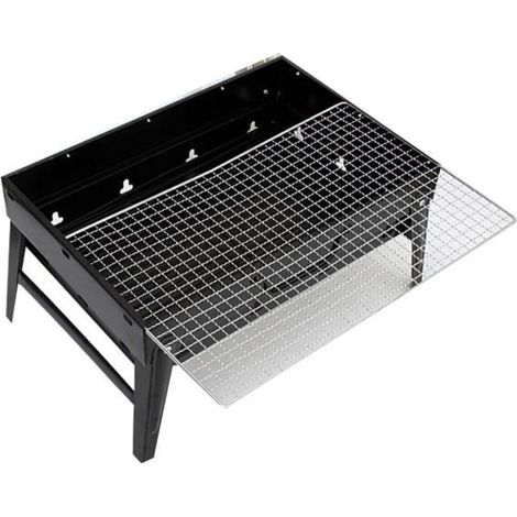 Barbecue pliable - OUTAD - Modèle portable - Charbon - Pliable - Noir (1/4)