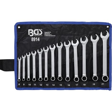 Jeu de clés mixtes côté à bec avec fonction cliquet 8 - 21 mm 13 pièces BGS (1/4)