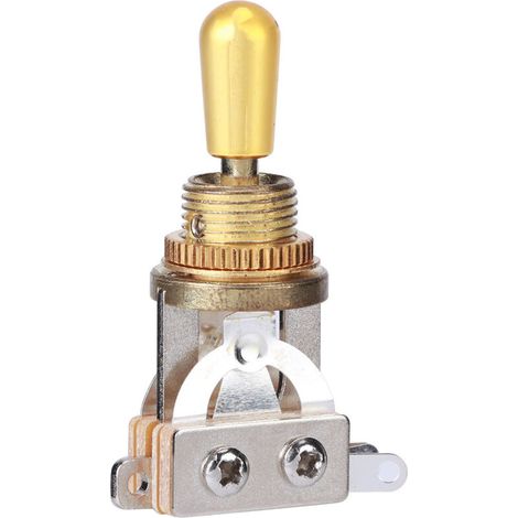 Interrupteur à bascule 3 positions pour guitare électrique, accessoire de conversion tonalité et micros, bouchon doré (1/5)
