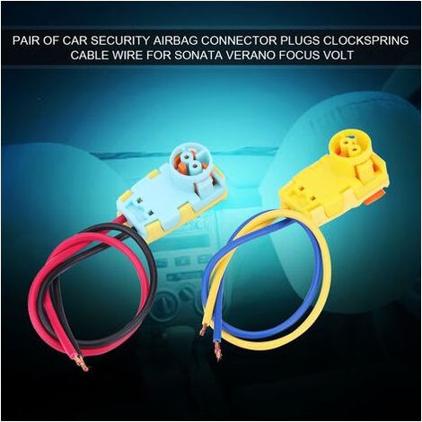 Paire de connecteurs d'airbag de sécurité de voiture, fil de cble à ressort d'horloge pour Sonata Verano Focus Volt (1/5)