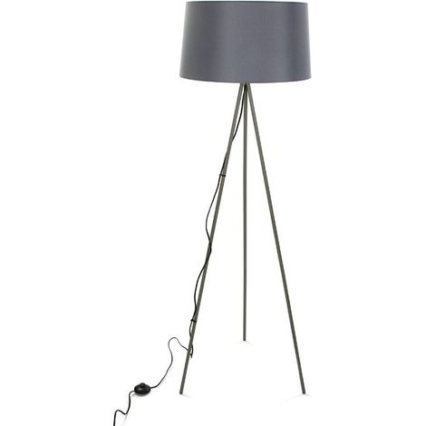 LAMPARA PIE GRIS E27 60W - 48X48X155