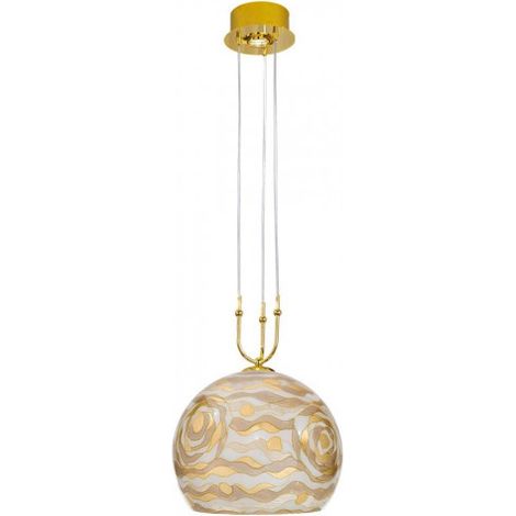 Kolarz LUNA Plafonnier suspendu à dôme en verre 2 lumières or 24 carats (1/3)