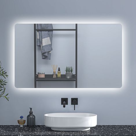 Badezimmerspiegel Wandspiegel LED Badspiegel 3 farben Dimmbar Memory Funktion 120x80cm (1/5)