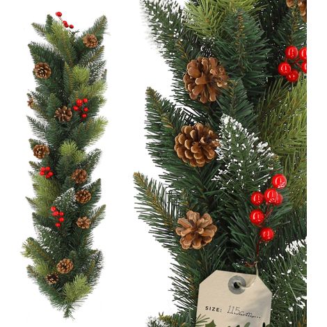 KADAX Guirnalda de Pino - Longitud 115 cm - Guirnalda navideña Artificial de lámina de PVC - Decoración para Chimenea - Decoración navideña (Bailarina) (1/5)