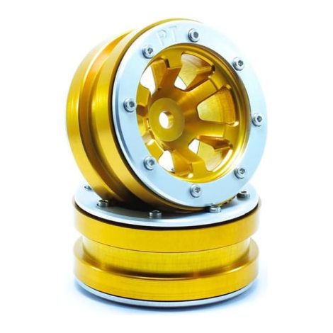 Beadlock Wheels PT- Claw Gold/Silver 1.9