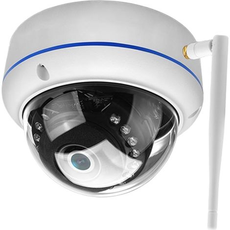 Caméra de Surveillance IP HD 2/5/8 MP avec Wi-FI, boîtier métallique, dôme H.265 et Enregistrement Audio for la sécurité de Votre Domicile.(2MP NO SD Card) (1/5)