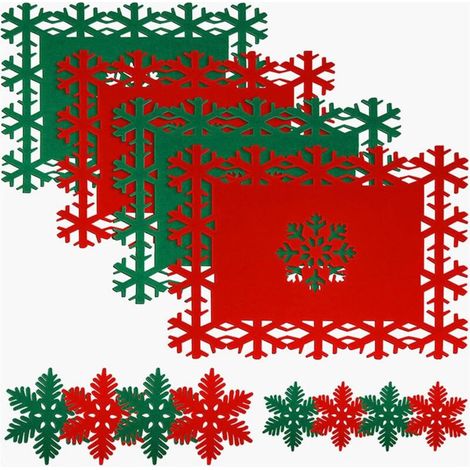 12 Weihnachts-Tischsets