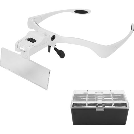 Loupe frontale lumineuse LED 1,0x-3,5x pour extensions de cils, bandeau loupe (1/5)