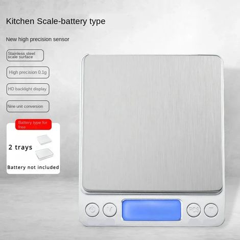 (3000 g, pile de 0,1 g) Balance électronique de cuisine numérique, balance à café, accessoires de cuisine, ustensiles de pâtisserie, outils et balances de précision (1/5)