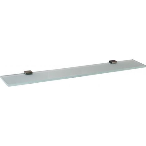Tablette de douche NIL en verre et laiton métal gris 60 cm (1/2)