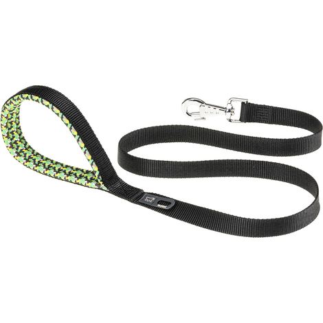 Ferplast DAYTONA FANTASY G Guinzaglio per cani in nylon con morbida impugnatura.. Variante G20/120 - Misure: 20 mm x L 120 cm - Nero