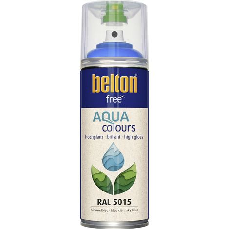 belton free Lackspray 400 ml Acryl Wasserlack himmelblau hochglanz Sprühlack