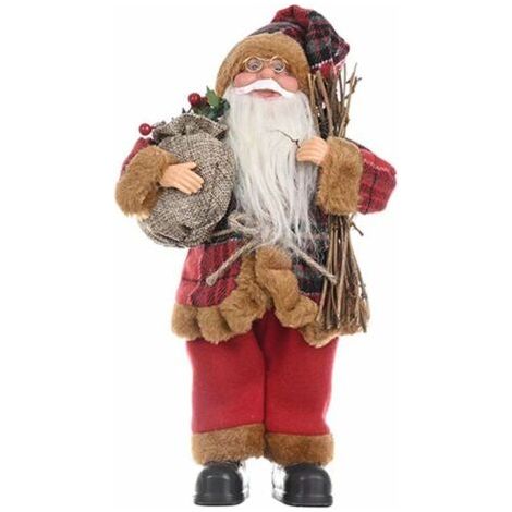 BUNTHAUS Noël Père Noël Figurine en Peluche Debout Père Noël Poupées en Peluche Poupée Ornements Mignon Décoration De Fête De Noël Décoration De Noël Ornement,Chef Lampe à huile Chevrolet (1/4)