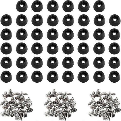 120 Stück weiche Schneidebrett-Gummifüße mit Edelstahlschrauben 0,28 x 0,59 für Möbel, Elektrogeräte