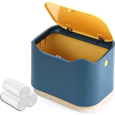 Bac à litière désodorisant pour chat, mini bac fermé anti-odeurs, accessoire hygiène féline, petit seau cloisonné, neutraliseur d'odeurs, boîte compacte (1/5)