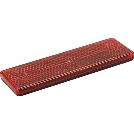 Catadioptre rectangle rouge 91,8x27,3mm autocollant HELLA 8RA342014157 (1/3)