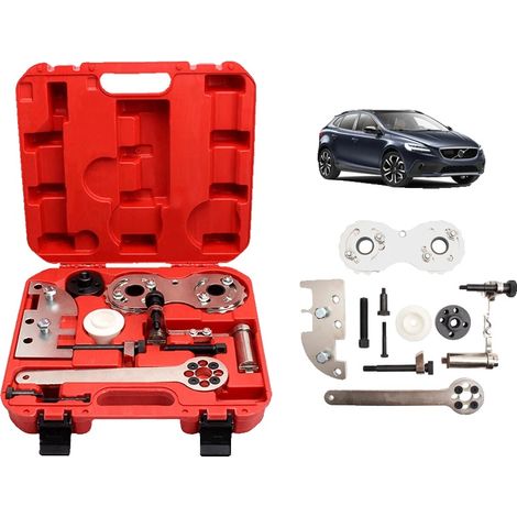 Kit de herramientas para la sincronización del motor, acero de alta calidad, alineación del árbol de levas y del cigüeñal, para motor Volvo B4204, kit de herramientas para reparación automotriz, kit c (1/5)