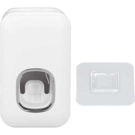 Distributeur automatique de dentifrice mural, sans contact, pousse-dentifrice facile d'utilisation pour salle de bain et hôtel, blanc (1/5)
