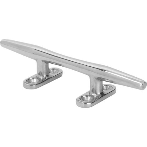 Taquet à embase ouverte en acier inoxydable 316 poli pour bateaux et yachts, 25 cm (10 pouces). (1/5)