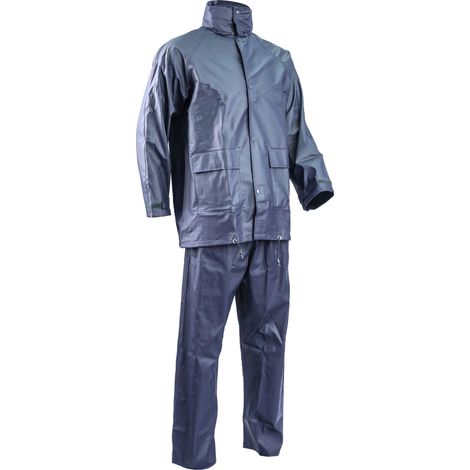 Ensemble de pluie de travail PU/PVC SET - Bleu marine XL - 50/52 (1/3)
