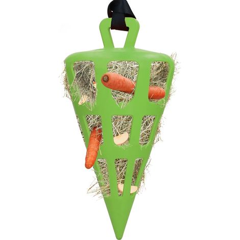 Fun & Flex Carrot VERDE Alimentazione lenta fieno Cavallo Box (1/3)