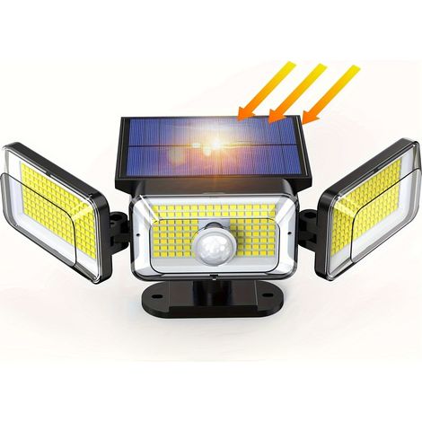 Lampe solaire d'extérieur avec détecteur de mouvement, 3 modes, étanche (1/4)