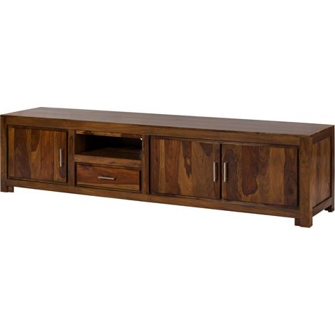 TV-Board Sheesham 235x50x56 braun lackiert METRO LIFE 139