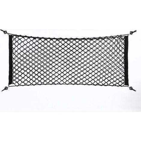 Storage Net, Trunk Organizer, Storage Bag, 90 x 40 cm, Black, Universal for the Trunk (1/5)