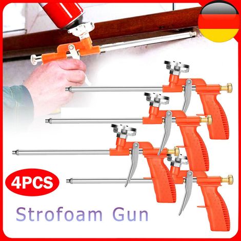 Pistolet à Mousse - Régulation Dosage - Compatible Tous Cartouches PU - Poignée Ergonomique - Lot de 4 (1/5)