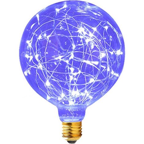 1 Ampoule LED E27 3W Globe G95 Edison Vintage Lumière Bleue Décoration Intérieure (1/5)
