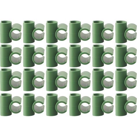 Packung mit 50 Gartenpflanzenverbindern - Befestigungswerkzeug für Rankgitter - Befestigungsclips für Gartenrahmen - Tomatenkäfigstange (11 mm)