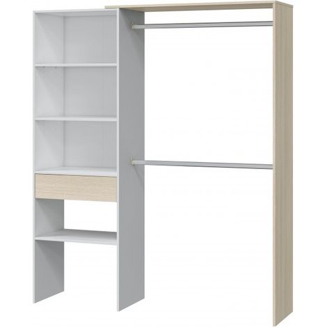 Dormitorio doble completo en artik blanco y natural - Edera - Con cabina armadio (1/5)
