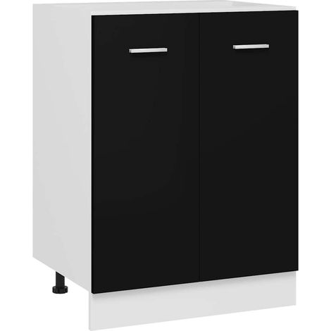 Bottom Cabinet Black 60x46x81.5 cm Engineered Wood vidaXL