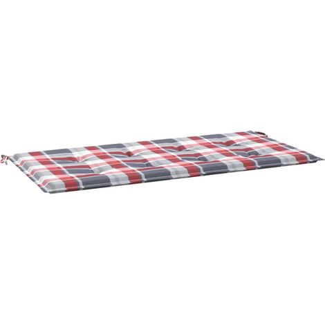 Maison Exclusive - Gartenbank-Auflage Rot Karomuster 100x50x3 cm