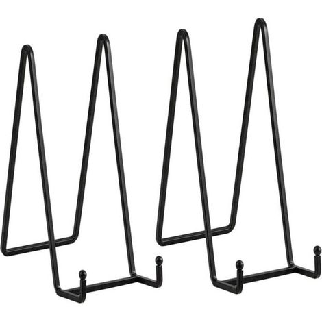 CCYKXAA (14×8,5×20cm) Dekorativer Tellerständer aus schwarzem Metall – Tisch-Bilderrahmenhalter – Präsentationsständer aus Eisen für Teller (1/4)