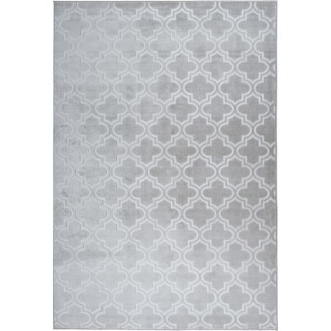 Tapis Vintage Fait Main "Monroe I" Gris Bleu 160 x 230 cm (1/4)