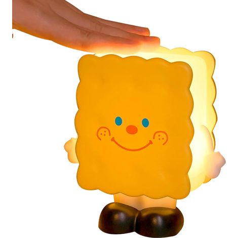 Veilleuse de Noël, veilleuse en forme de biscuit, lampe de chevet LED avec modes de luminosité réglables, lampe de table rechargeable par USB, cadeaux de Noël (1/5)