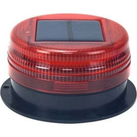 Lampe de poche magnétique puissante pour toit solaire, lampe de poche pour véhicule d'ingénierie, feu de stationnement de nuit solaire,rouge (1/2)