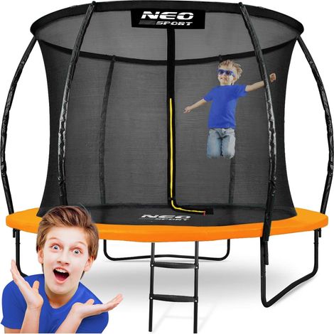 Profiliertes trampolin fur den garten 10ft312cm mit innerem schutznetz neo sport